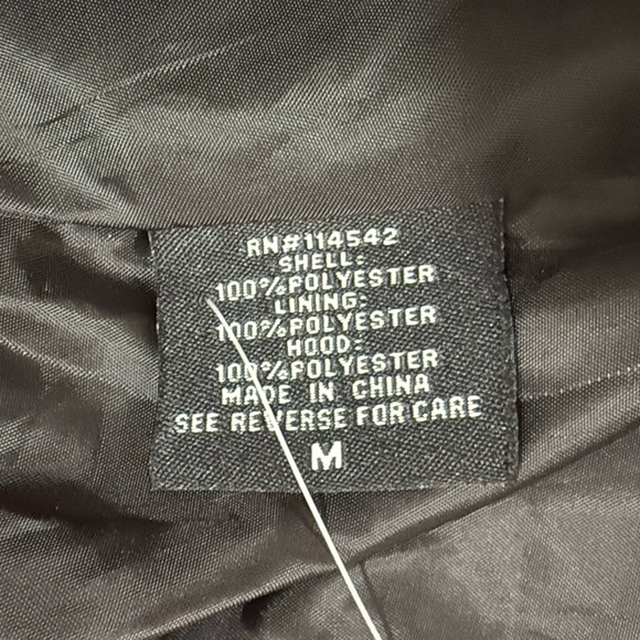 JouJou black and White Plaid Winter Coat w/ Belted Waist, lined. Size Medium - Picture 4 of 11